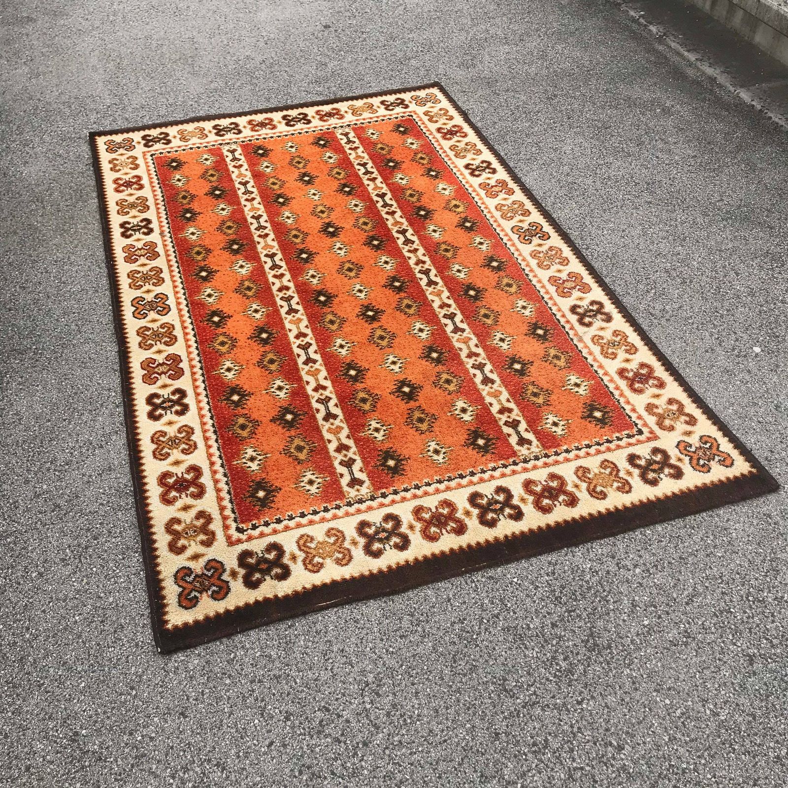 5x8 Xl Original Vintage Kilim Rug Made In Yugoslavia / Vintage Wool Kilim Rug / Vintage Bohemian Rug / Geometrical Pattern Rug photo vintage