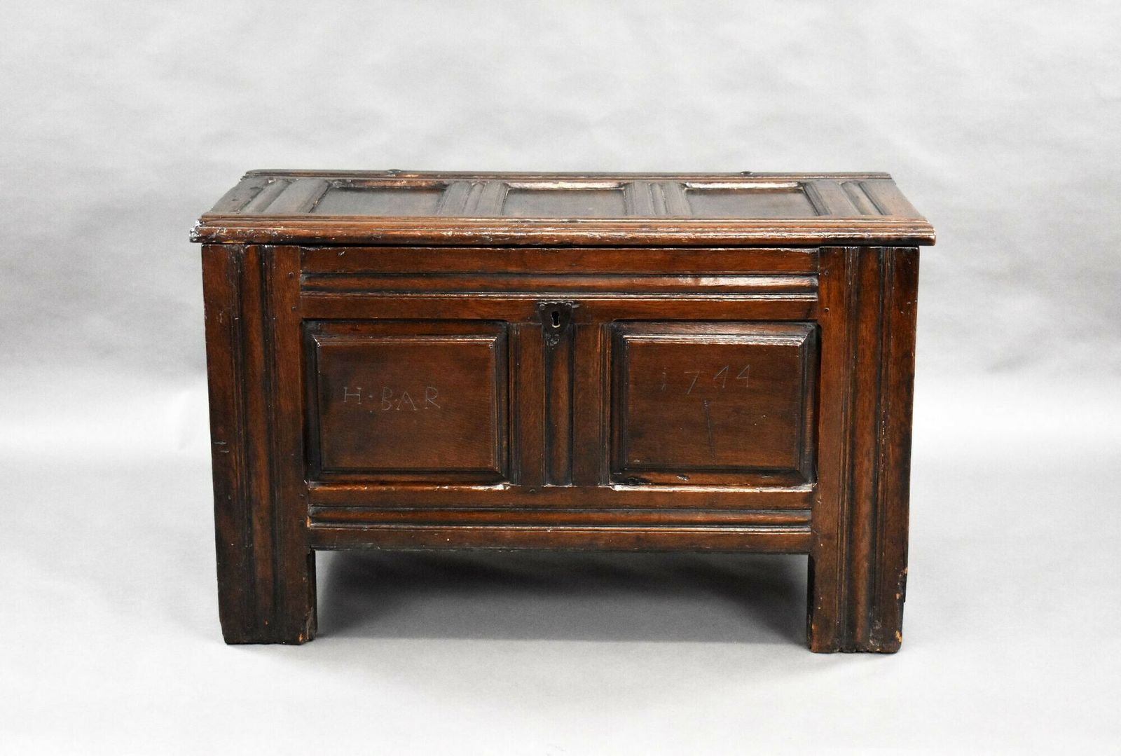 17th Century Oak Marriage Chest photo for sale
