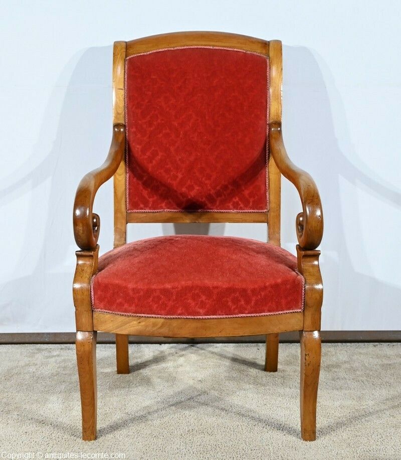 Pair Of Cherry Wood Armchairs, Louis Philippe Period – 1st Part 19th photo buy