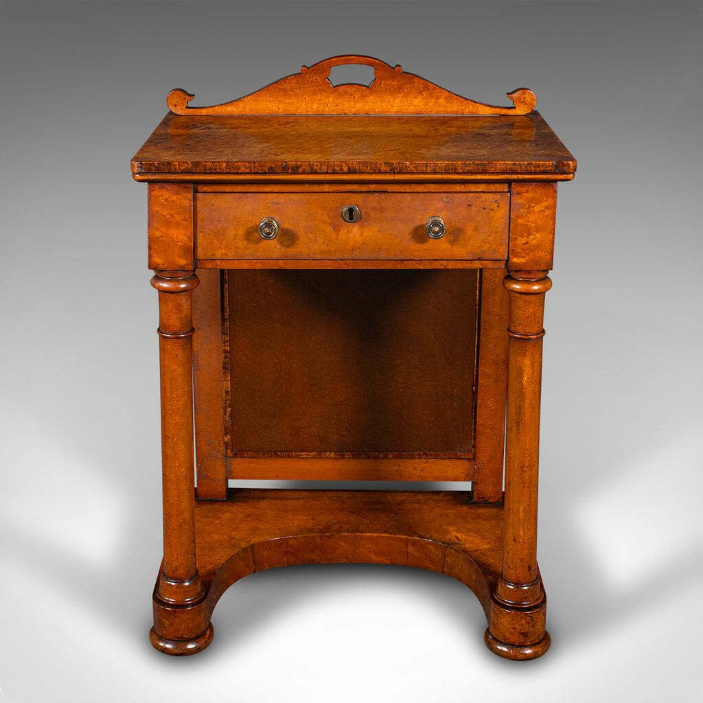 Antique Ship's Purser's Desk, English, Writing Table, Beidermeier, Victorian photo Furniture