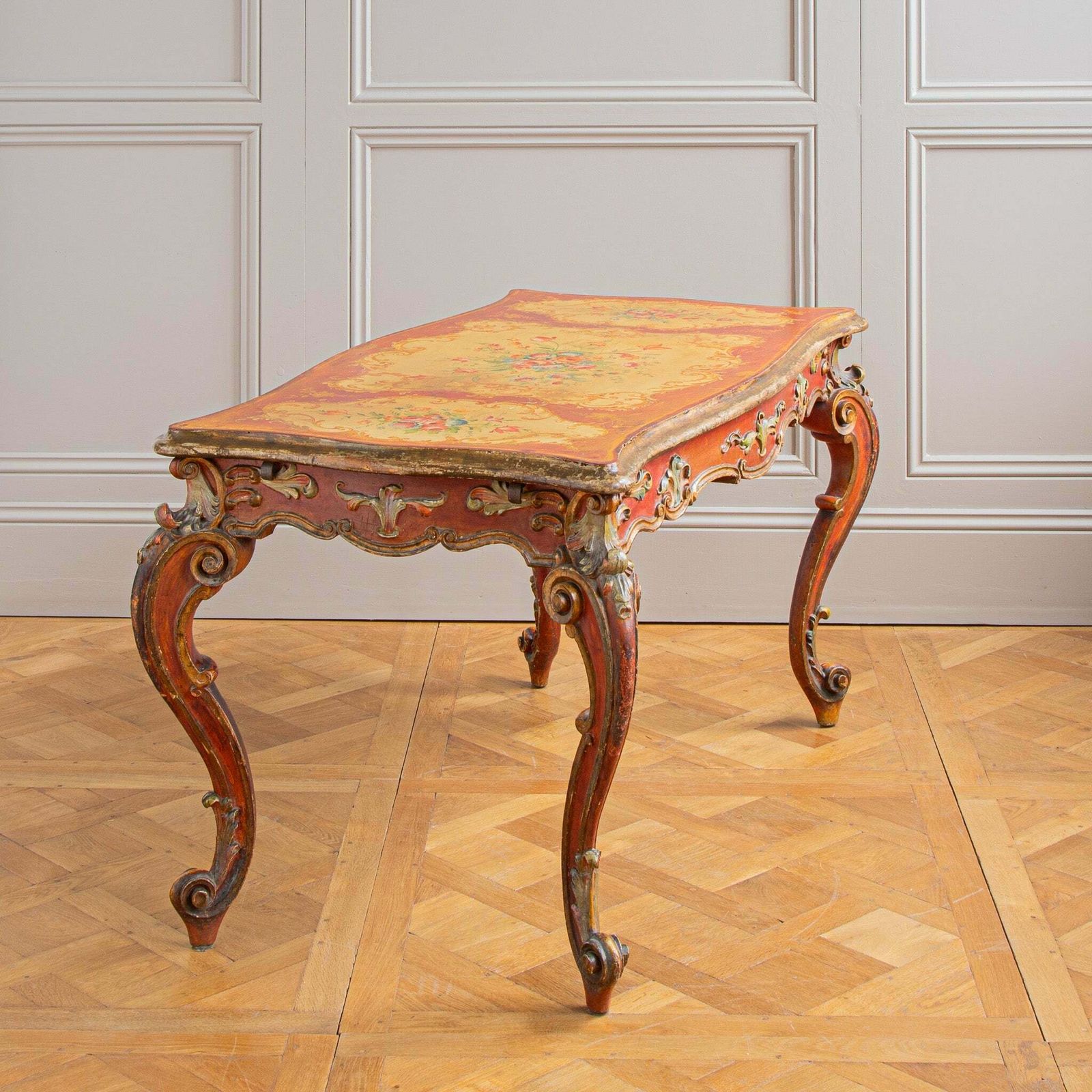 Late 19th Century Italian Rococo Table Painted In The Venetian Style photo for sale