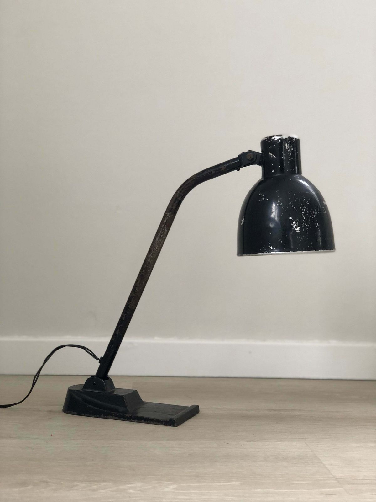 Industrial Steel Desk Lamp 1940s United Kingdom photo buy
