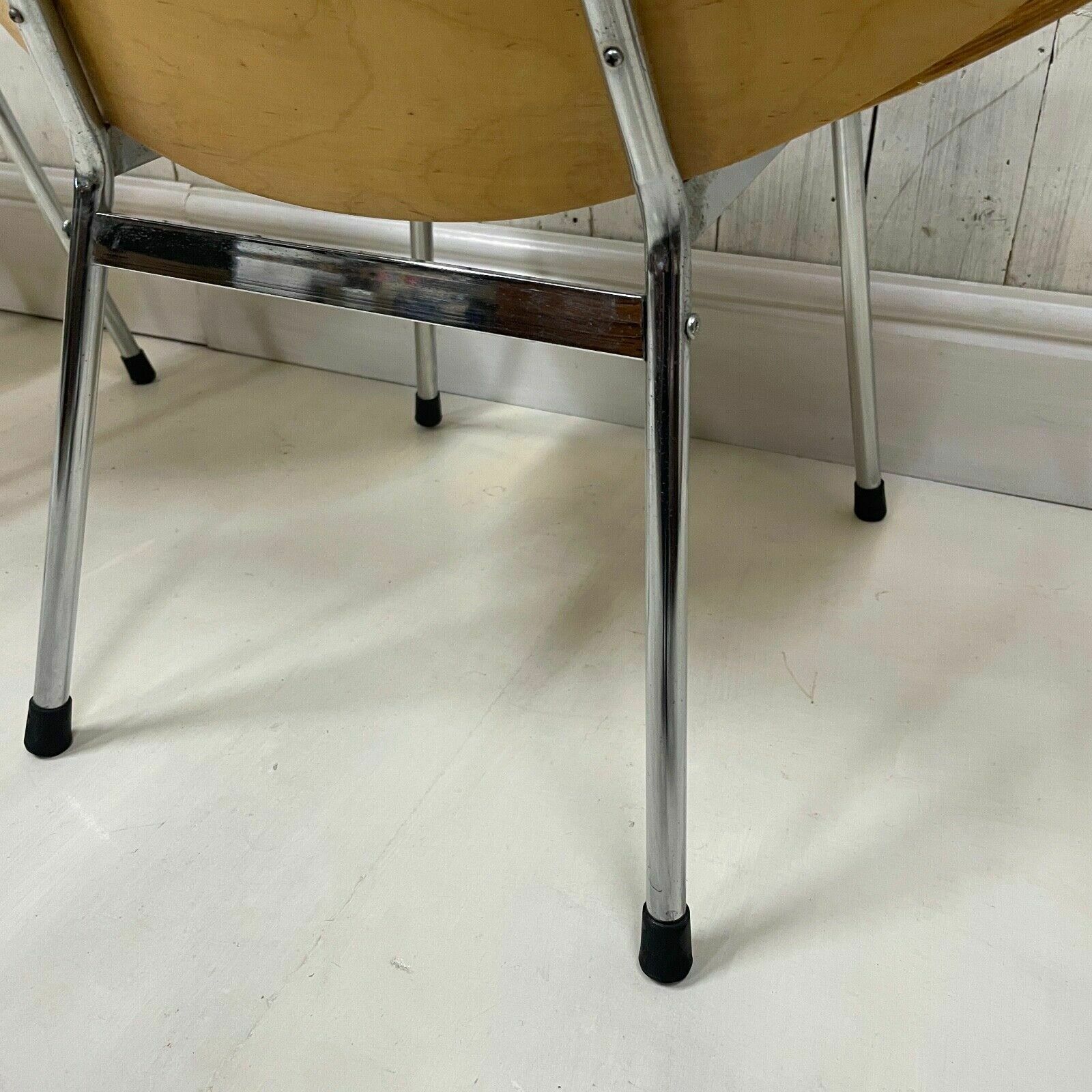 2 X Mid Century Ply Chairs Danish Vico Fritz Hans 70s 80s Lounge Garden Dining photo buy