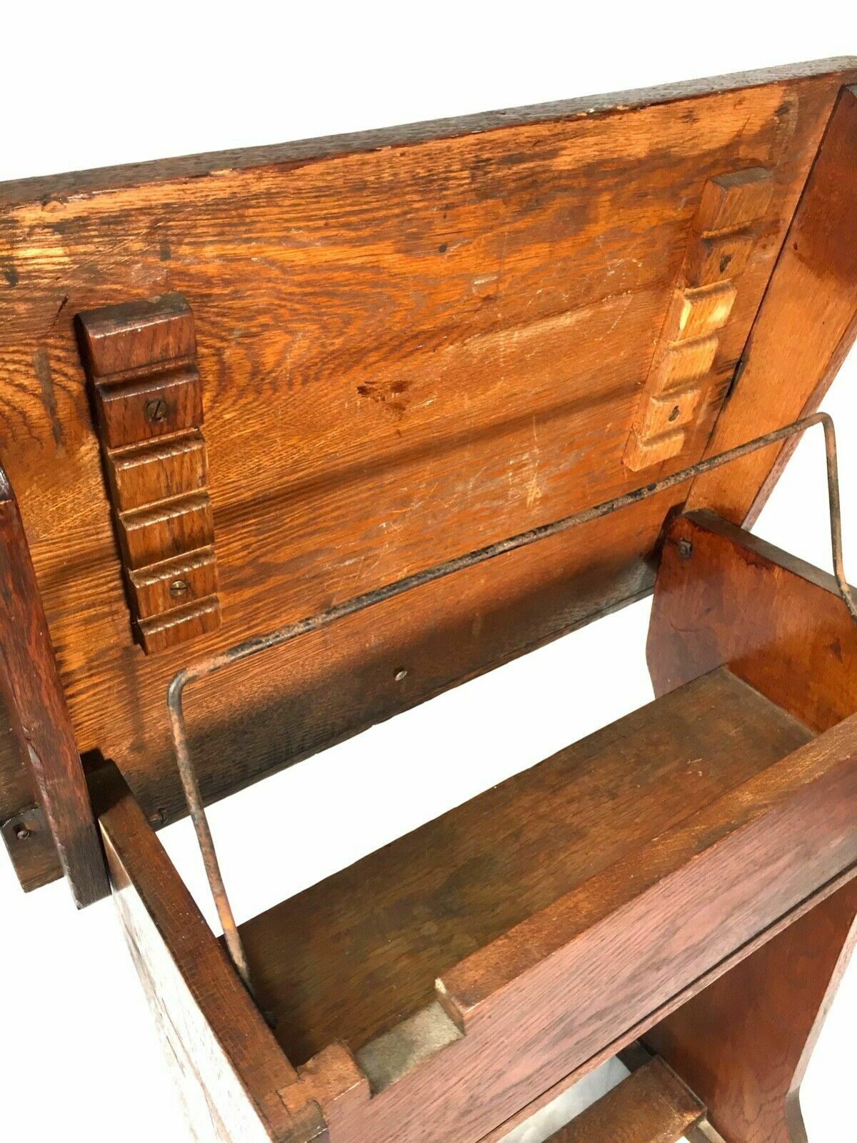 Antique Solid Oak Wooden Adjustable Lectern / Book Stand / Restaurant C.1920 photo buy