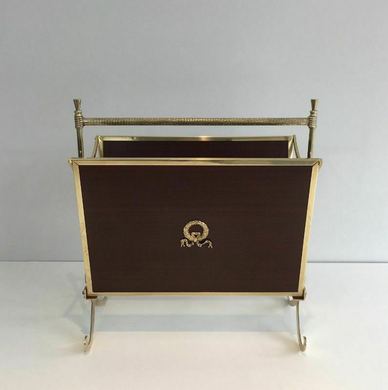 Pair Of Mahogany And Brass Magazine Racks. Jansen House photo buy