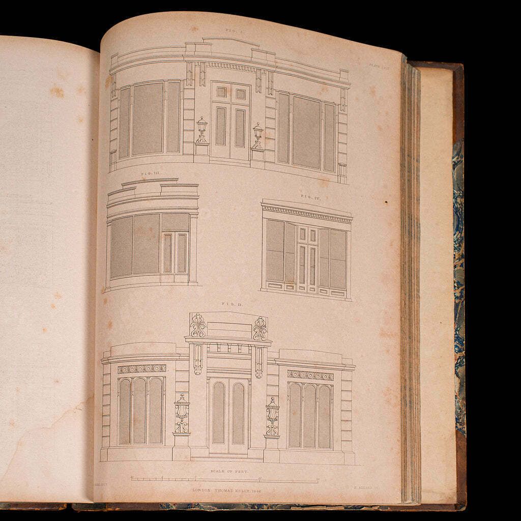 Home Decor Antique Carpentry Book, Architecture Reference, Peter Nicholson, Victorian, 1846 photo