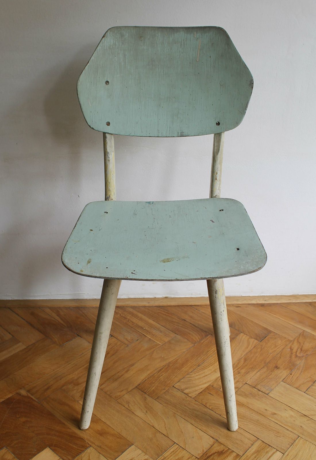 photo buy Pair Of Green And Blue 1960's Mid Century Modern Dining Chairs By Ton