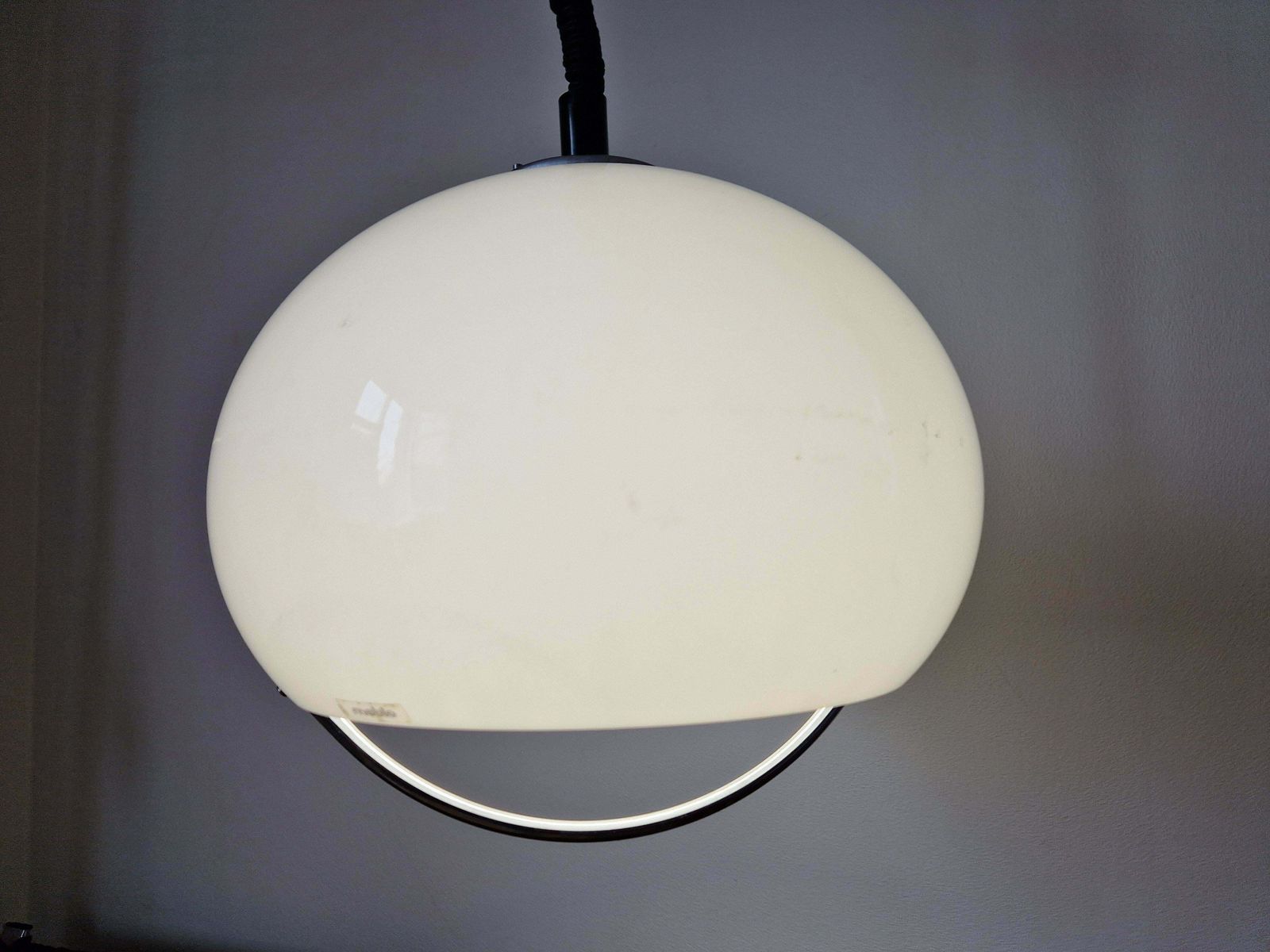 Set Of Two Midcentury Pendants Meblo, Harvey Guzzini, Space Age, Italy, 1970s photo vinterior