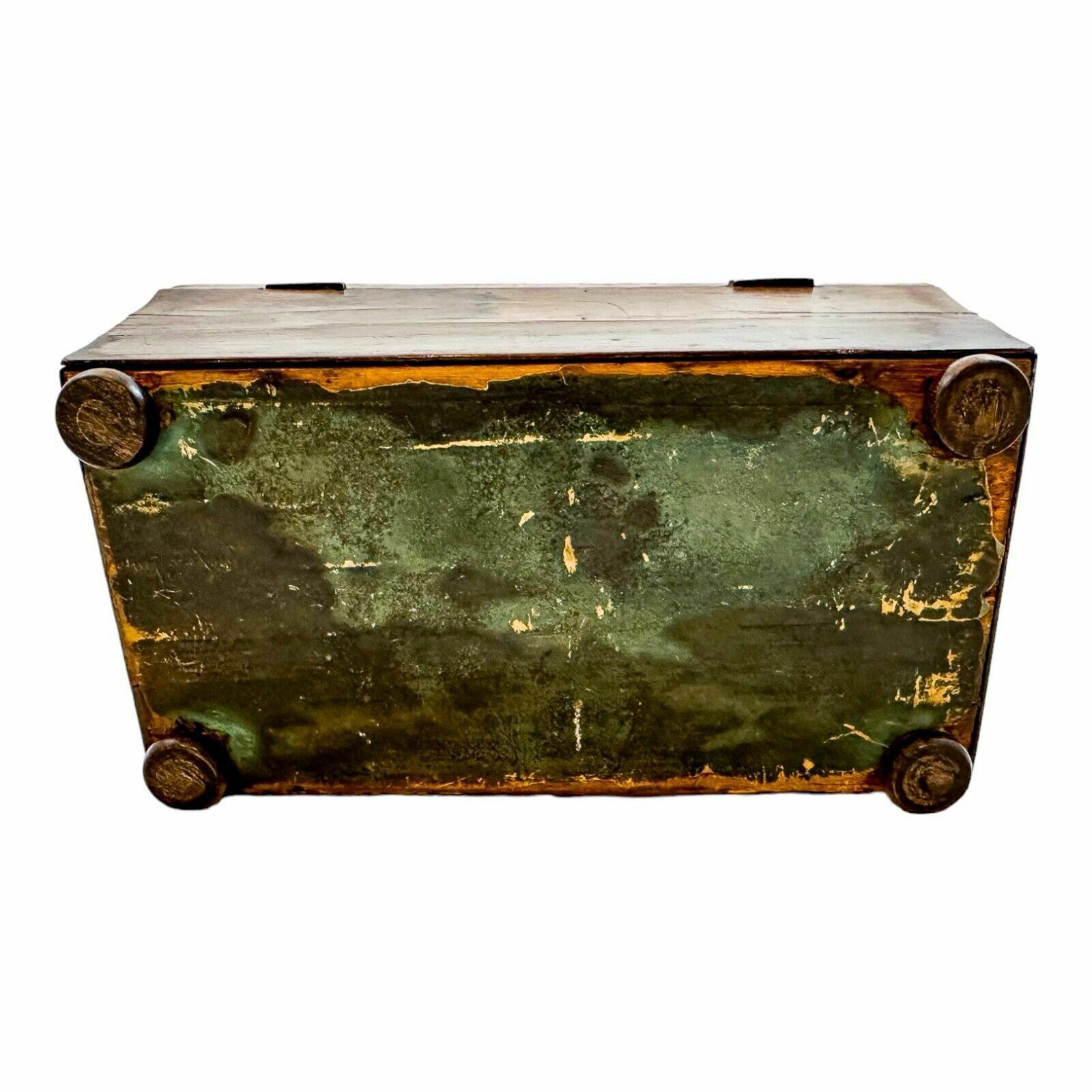 photo furniture Antique Victorian Mahogany Sarcophagus 2 Section Small Tea Caddy / Jewellery Box