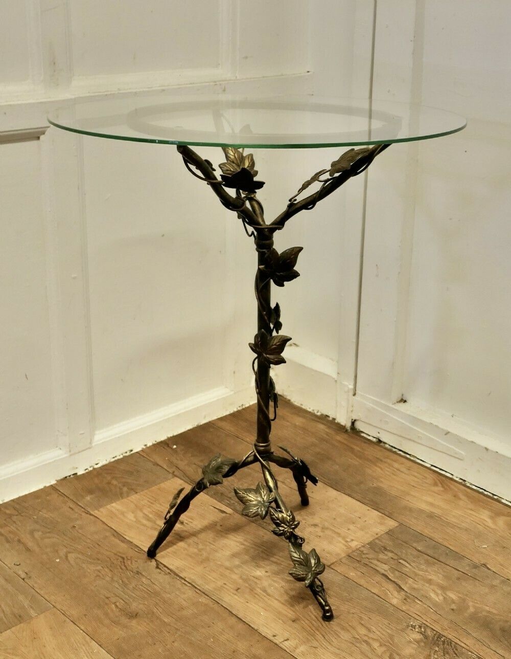 Petite French Toleware And Glass Wine Table