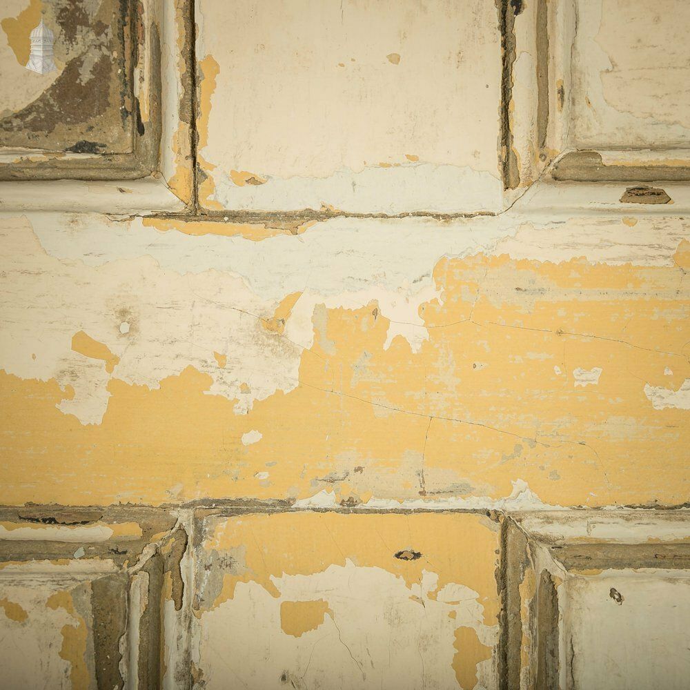 Pine Paneled Door, 6 Moulded Panel Distressed White Painted photo Home Fixtures