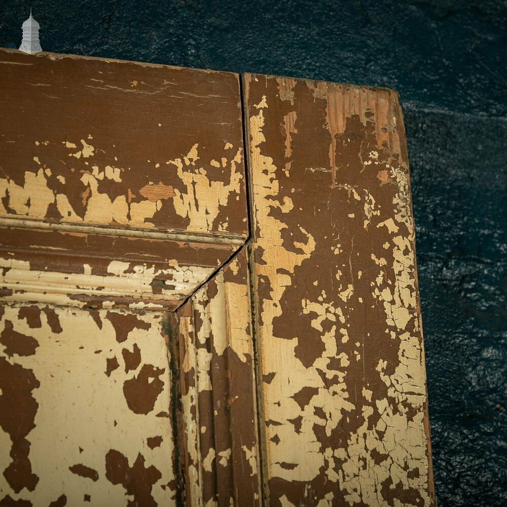 Pine Paneled Door, 4 Moulded Panel Distressed Paint photo buy