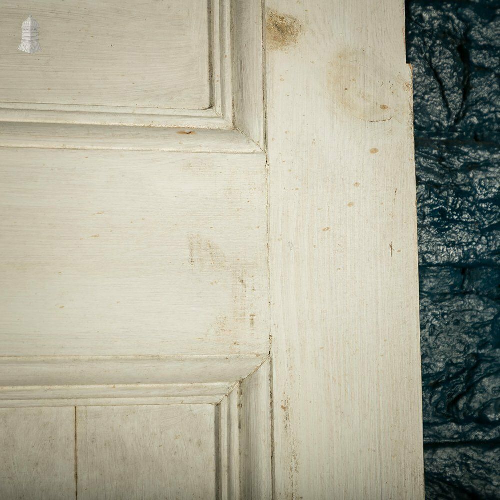 Pine Paneled Door, 6 Moulded Panel White Painted 20th C photo buy