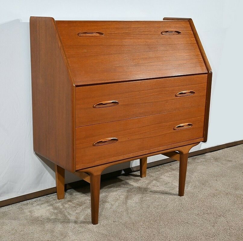 Secretary In Teak, Stamped Lb Kofod Larsen, Denmark – 1960 photo for sale