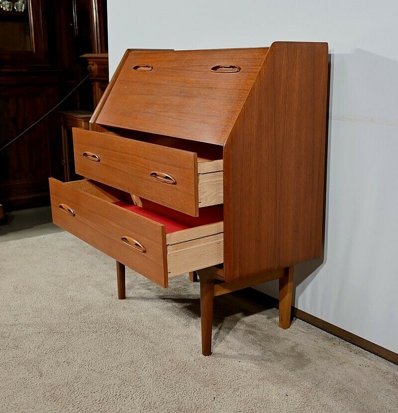 Secretary In Teak, Stamped Lb Kofod Larsen, Denmark – 1960 photo vinterior