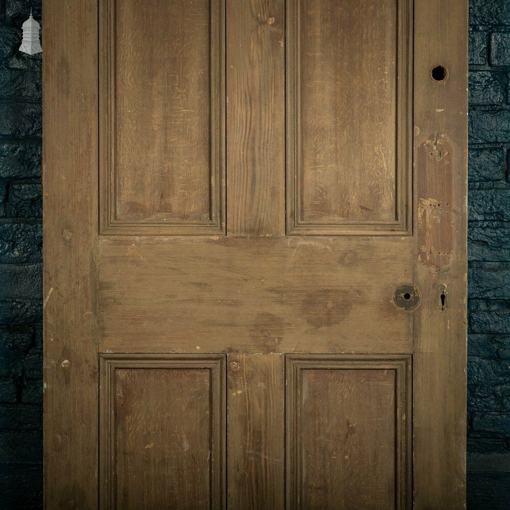 Pine Paneled Door, 4 Moulded Panel photo for sale
