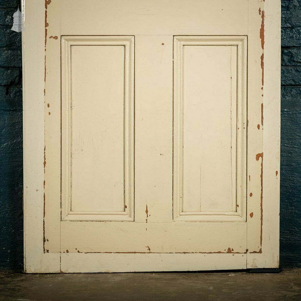 Half Glazed Door, 3 Moulded Panel White Painted Pine Textured Glass photo Home Fixtures