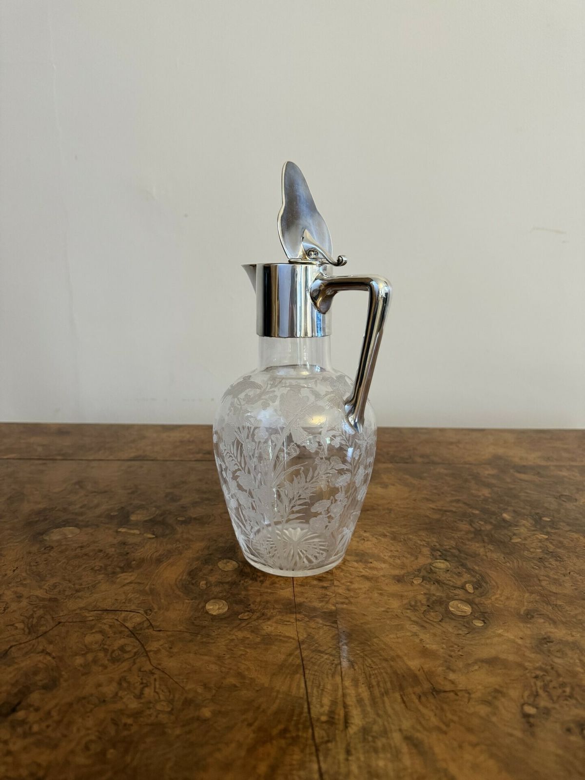 Wonderful Quality Antique Silver Plated Claret Jug photo vinterior