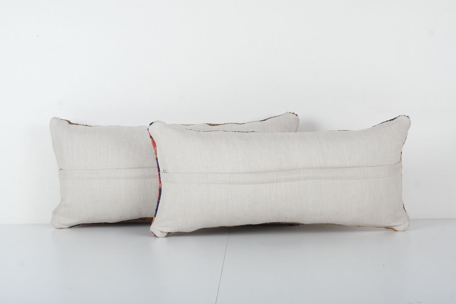 Set Of Two Anatolian Carpet Pillow, Matching Burnt Orange Lumbar  Cover photo for sale