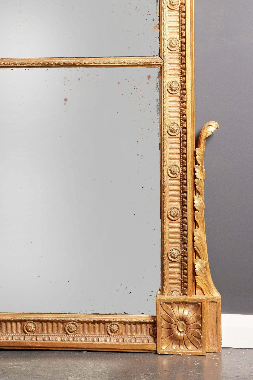 Large Late 18th Century George III Giltwood Mirror photo for sale