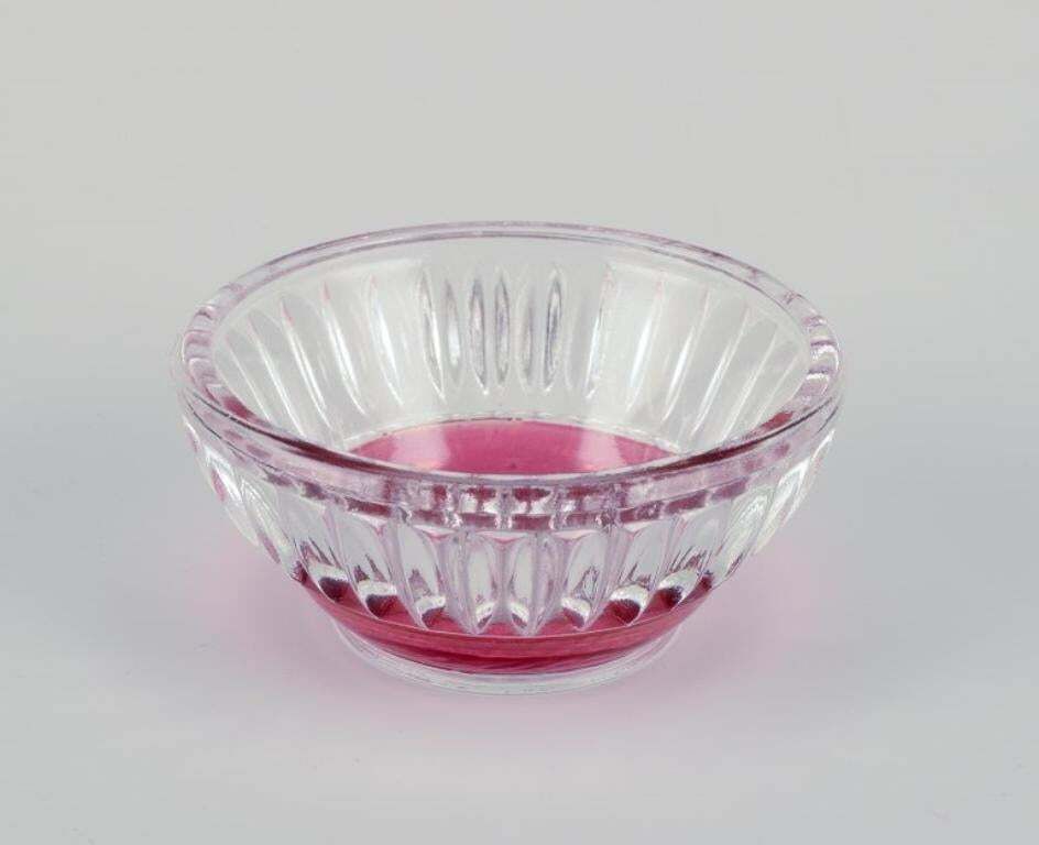 Fåglavik Glasbruk, Sweden. Six Salt Cellars In Pink/Orange Glass. photo buy