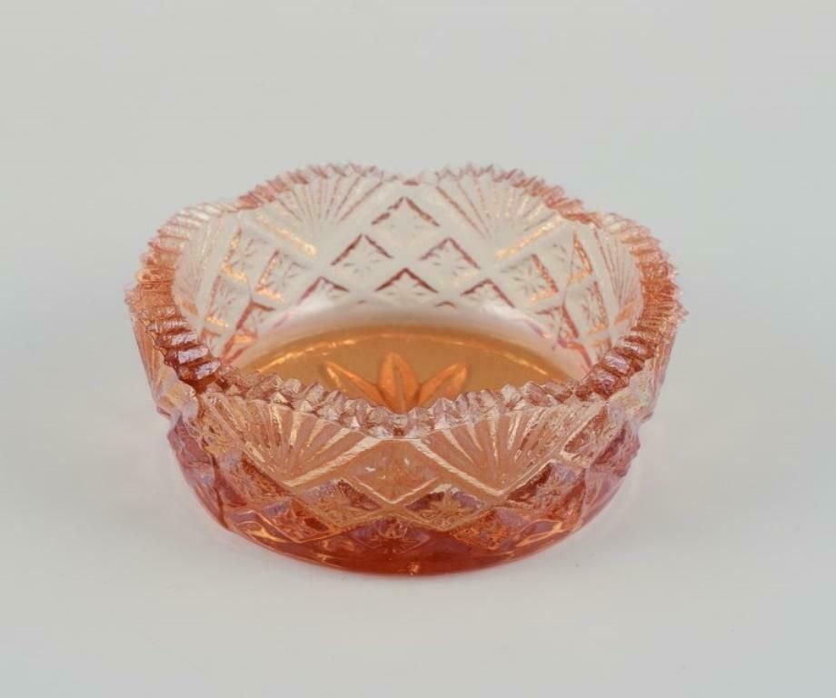 Fåglavik Glasbruk, Sweden. Six Salt Cellars In Amber Coloured Glass. photo Home Decor