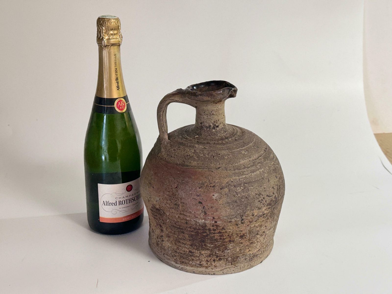 Japanese Style Stoneware Pottery Jug Pitcher With Amazing Glaze 19th France photo furniture