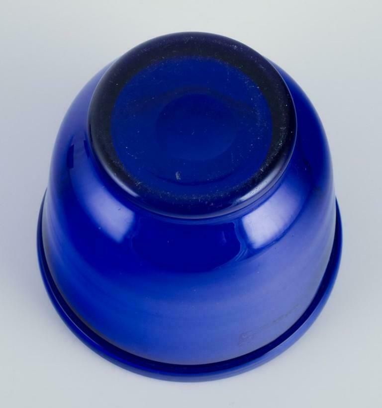 Pair Of Danish Art Glass Vases In Dark Blue Glass 1930/40s. photo buy