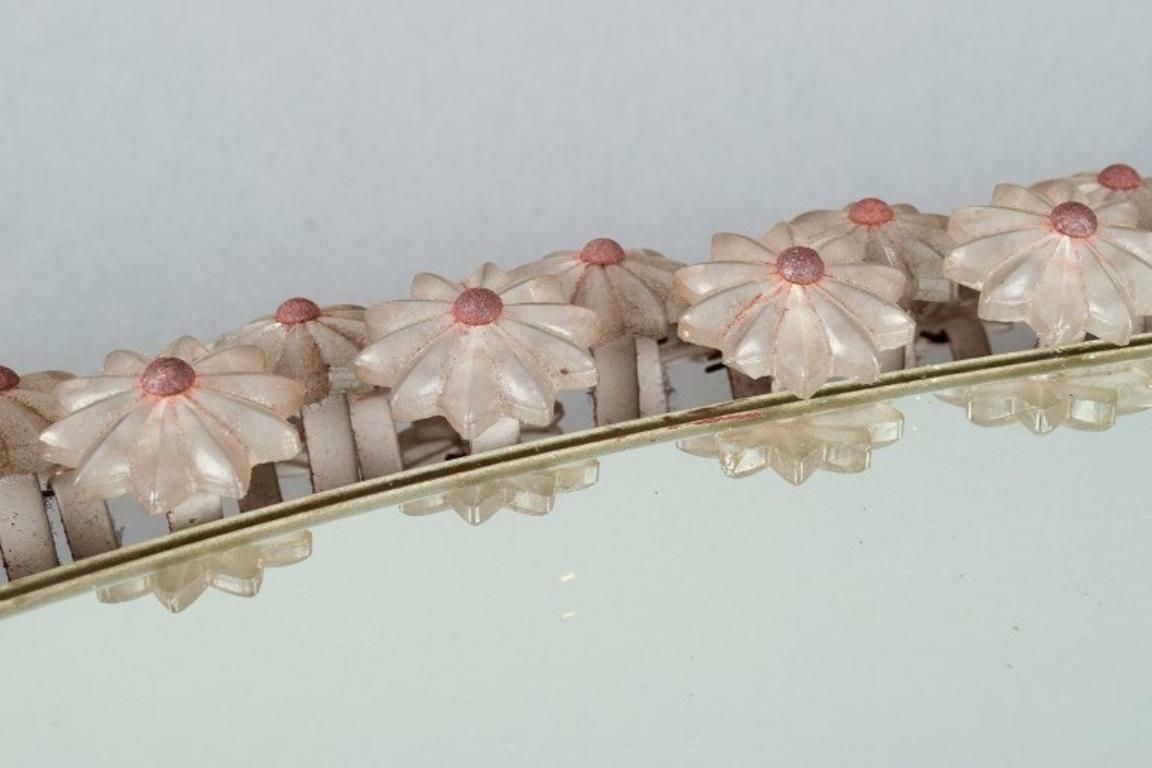 Emil Stejnar For Rupert Nikoll Illuminated Mirror Surrounded By Acrylic Flowers photo 1935.0