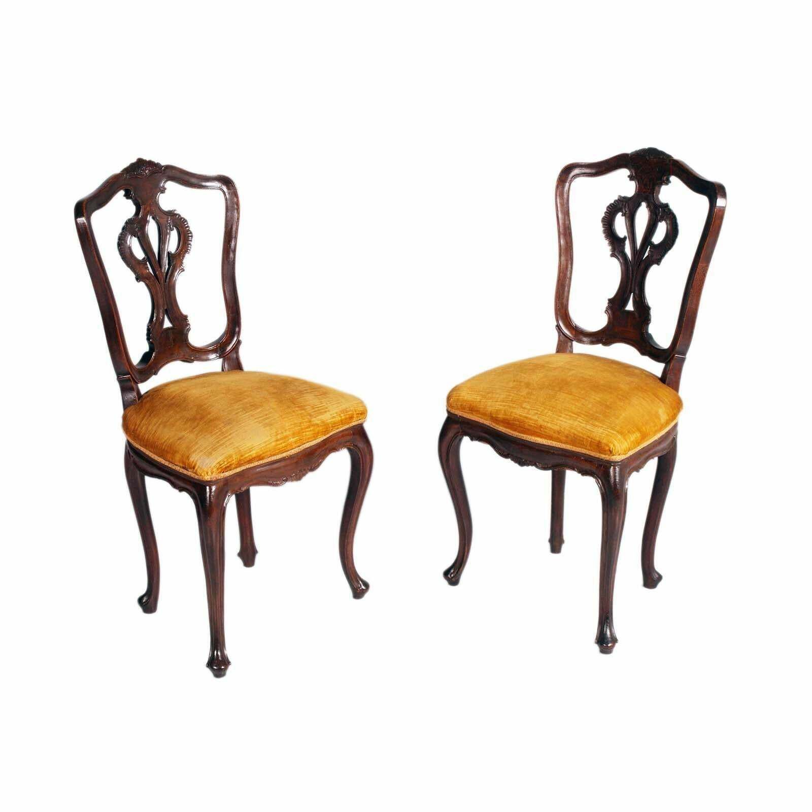 Antique Venice Walnut Four Louis XVI Chairs , Still Usable, By Vincenzo Cadorin photo for sale