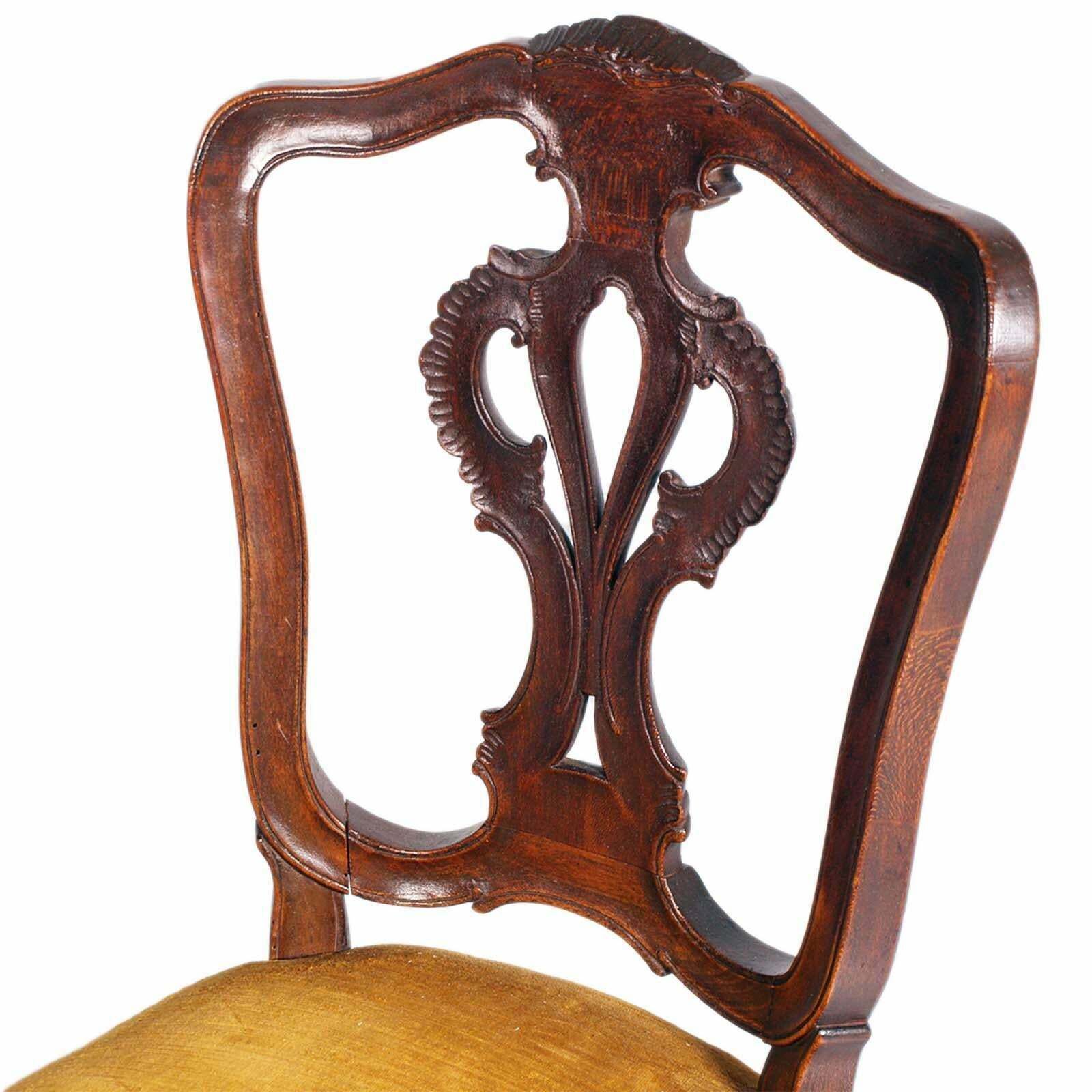 Antique Venice Walnut Four Louis XVI Chairs , Still Usable, By Vincenzo Cadorin photo vinterior
