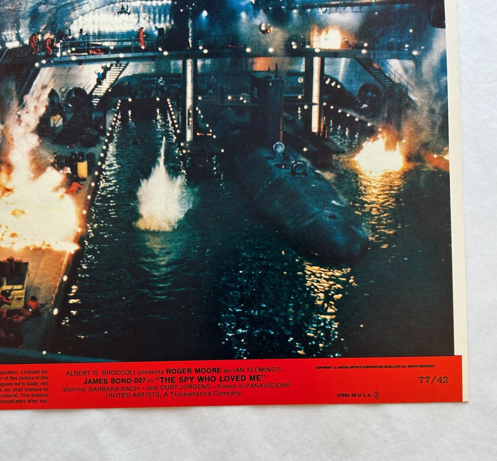 James Bond The Spy Who Loved Me   Original 1977 Lobby Card #1 photo for sale