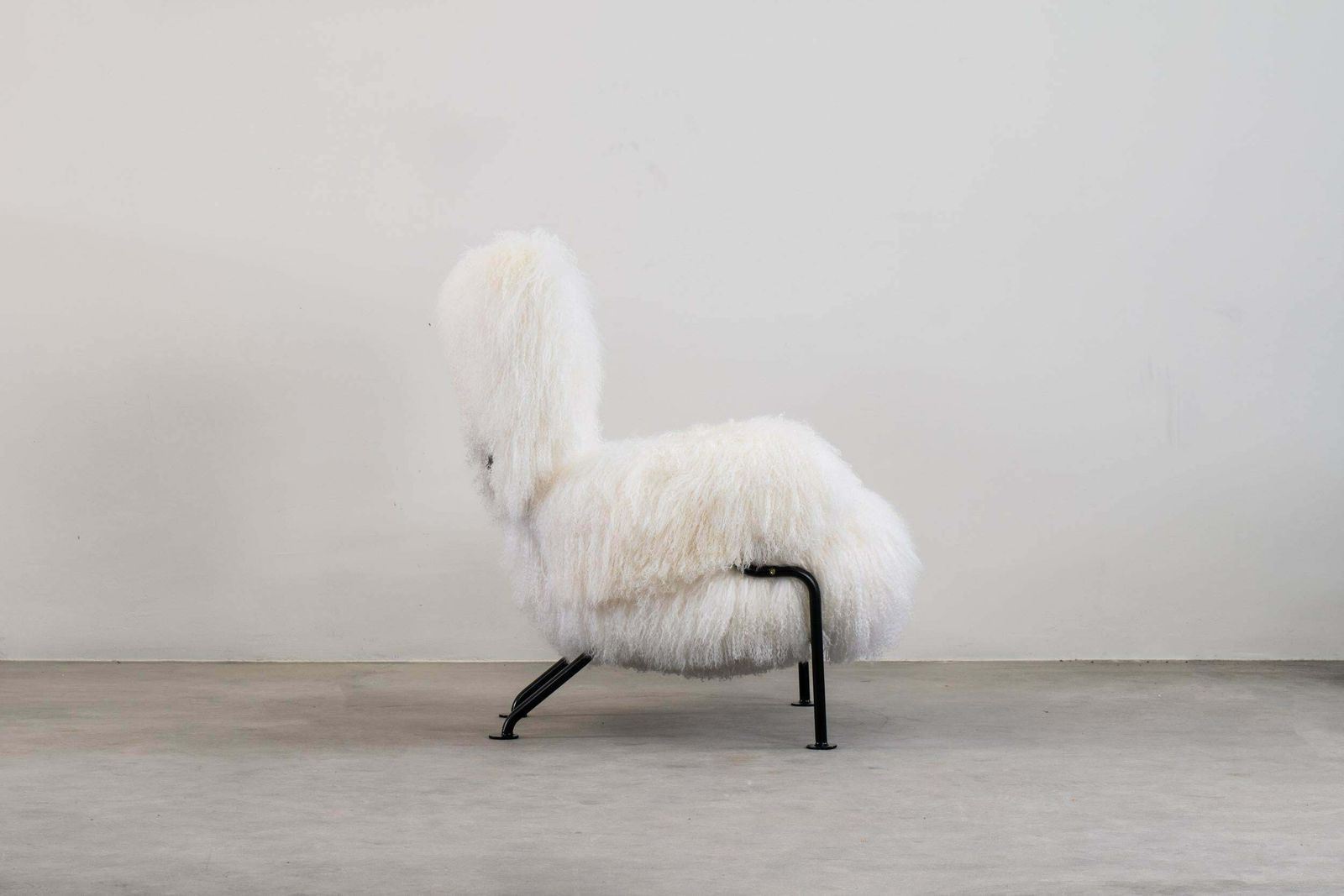 Franco Albini Pl19 Or Tre Pezzi Armchair In White Wool By Poggi Pavia 1950s photo Furniture