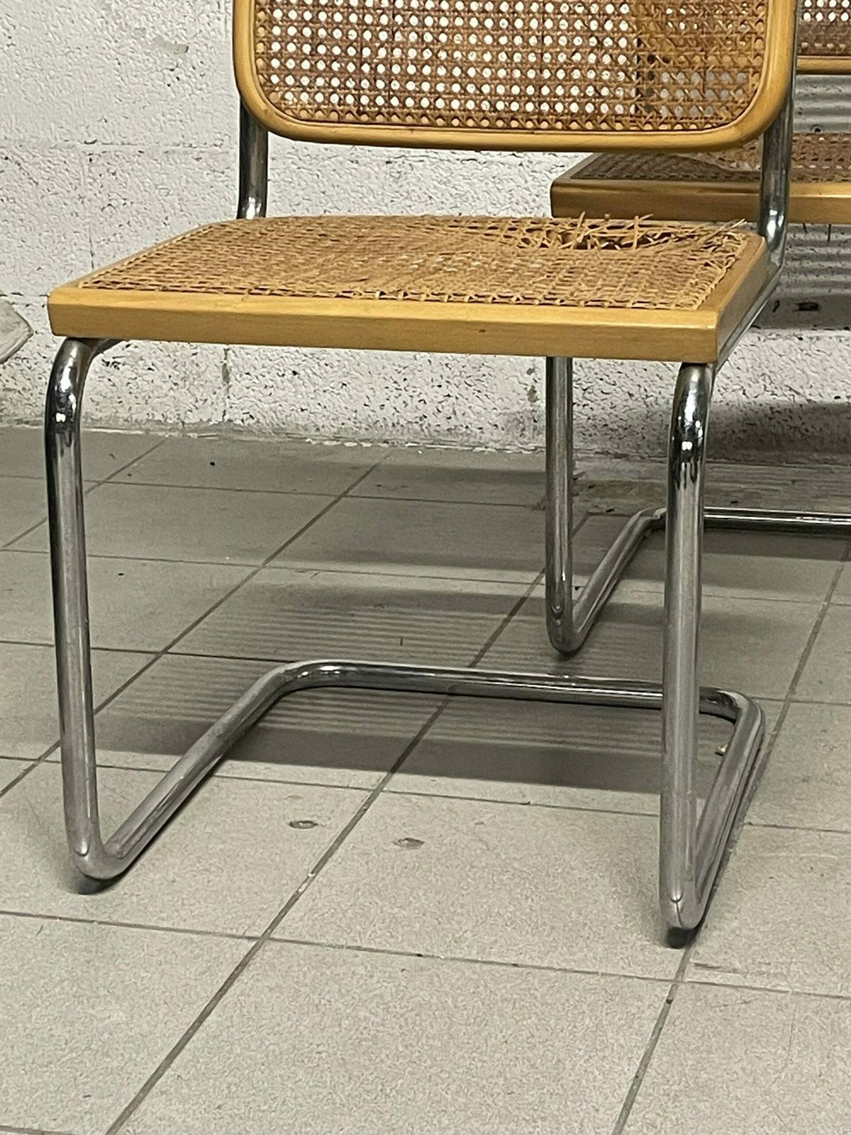 Set Of 4 Cesca B32 Chairs From The 70s Branded Gavina