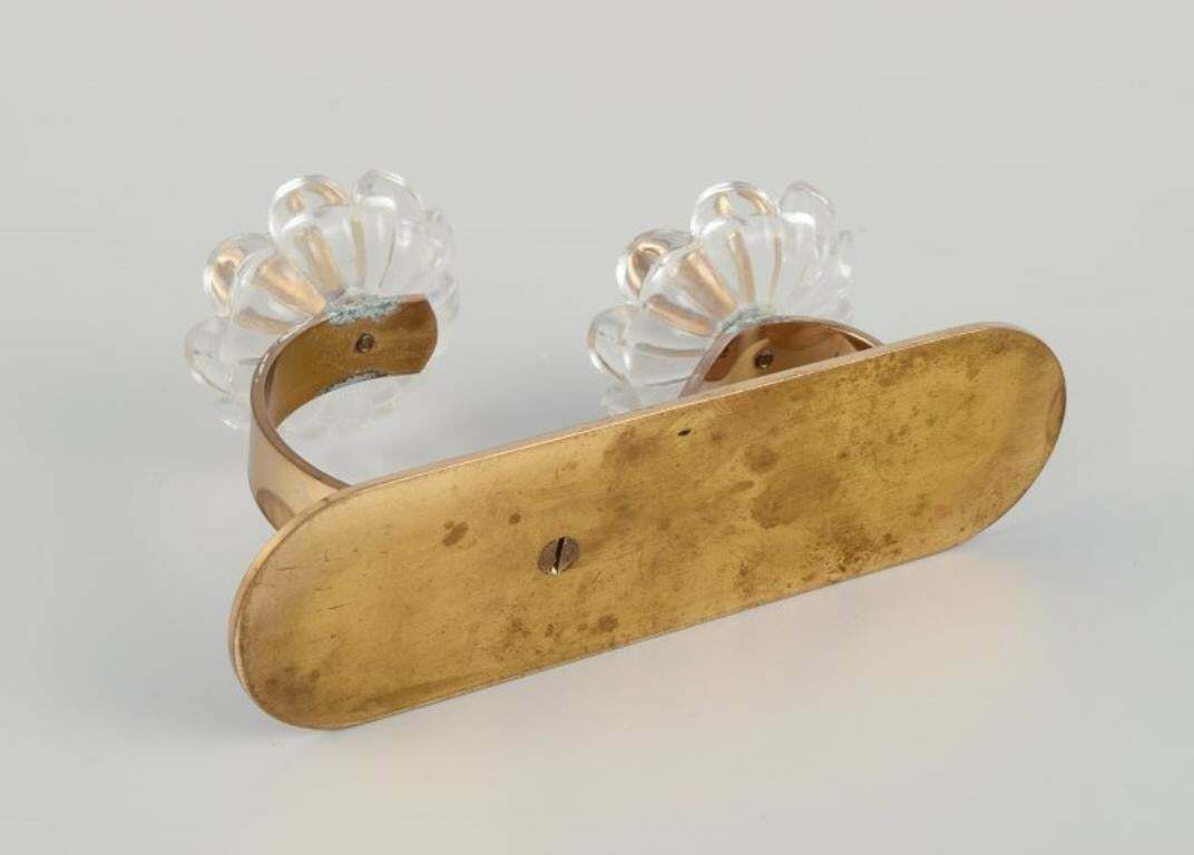Gunnar Ander For Ystad Metall, Sweden. Candlestick Holder In Brass And Glass. photo vinterior