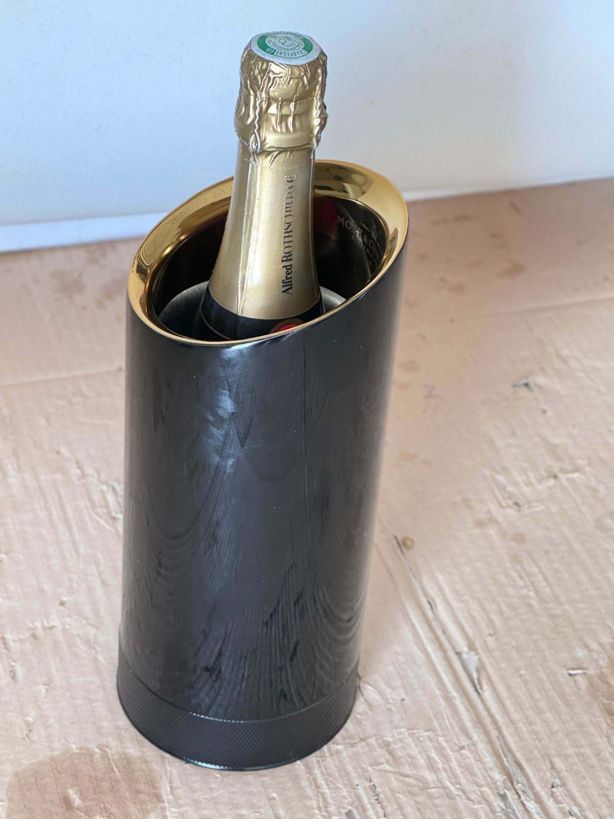 Moët & Chandon Champagne Bucket Metal Black And White Color By Jean Marc Gady photo furniture