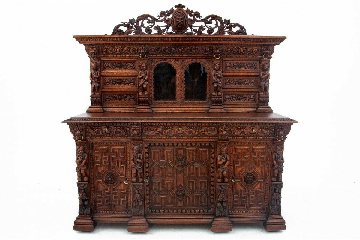 Carved Buffet Chest Of Drawers, France, Circa 1860. After Renovation. photo furniture