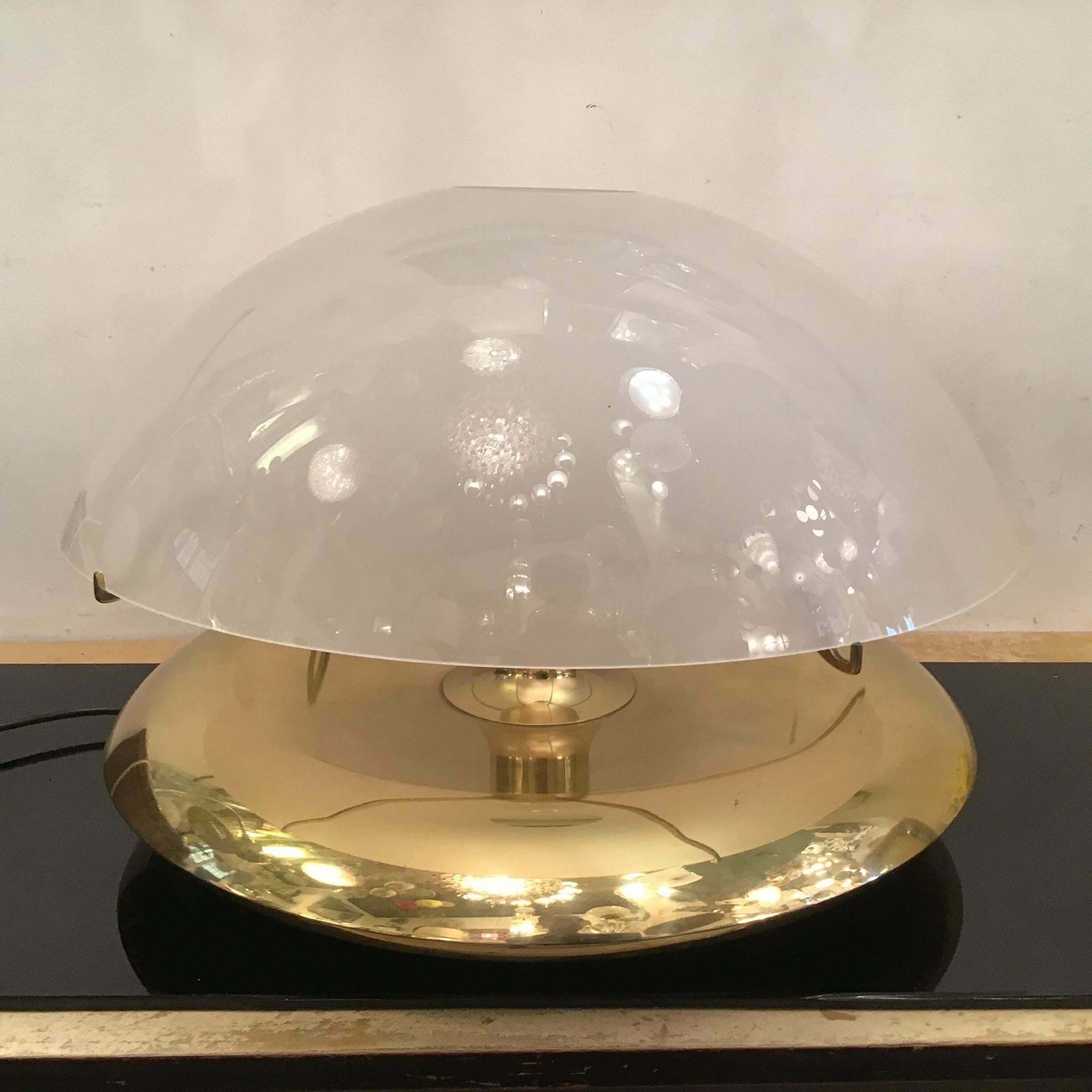 Ludovico Diaz De Santilana “ Medusa” Table Lamp Brass Glass 1960 Italy photo furniture
