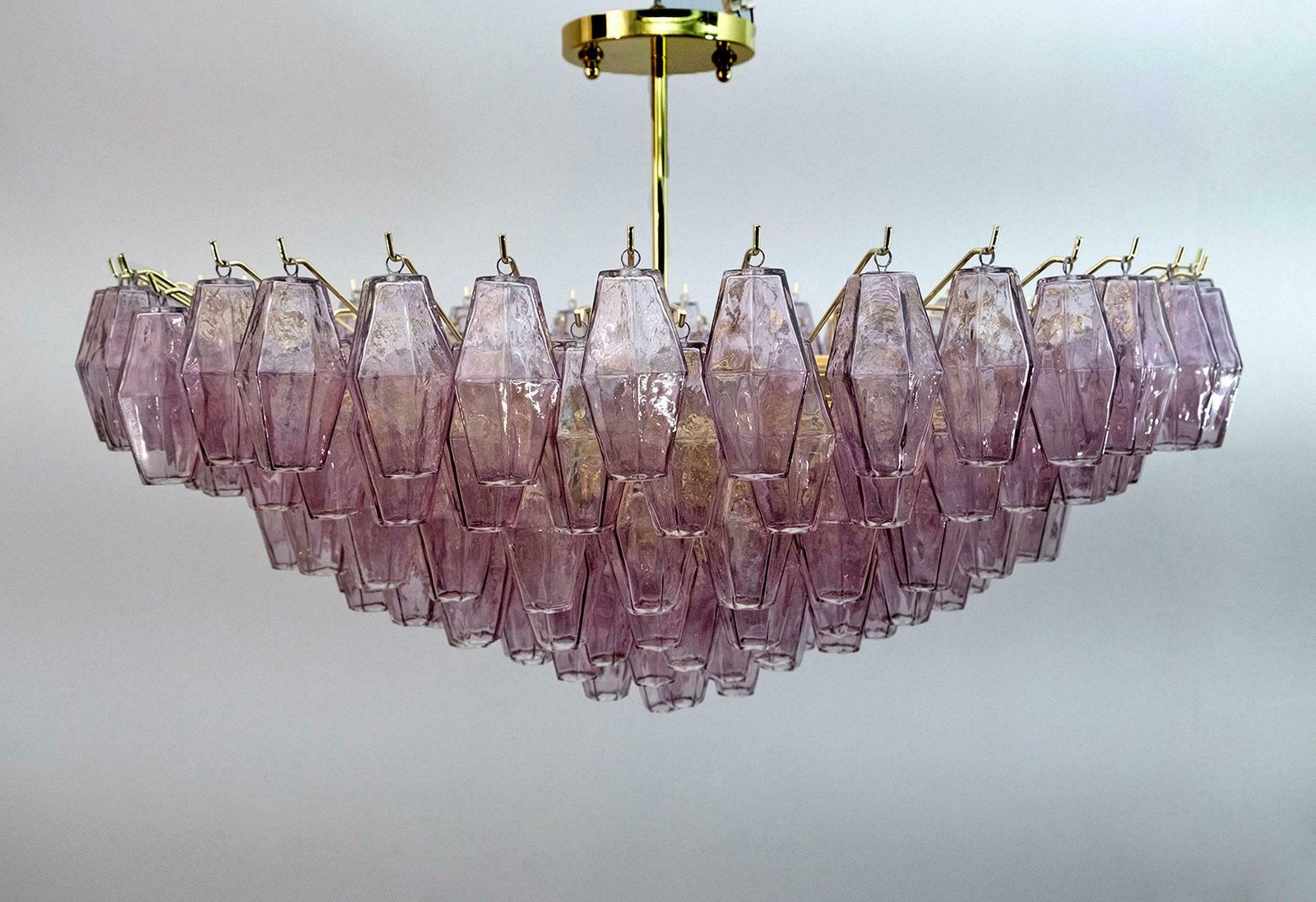 Carlo Scarpa Mid Century Modern Murano Glass Poliedri Chandelier By Venini photo 11808.0