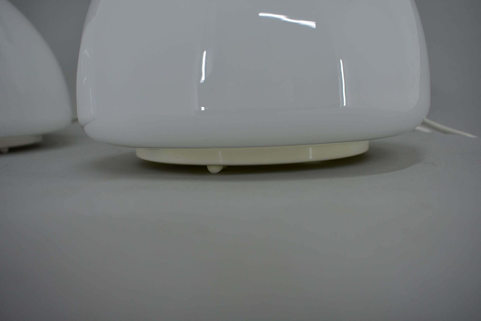 Lighting Pair Of Glass Table Lamps By Krásno Nad Bečvou, 1960s photo