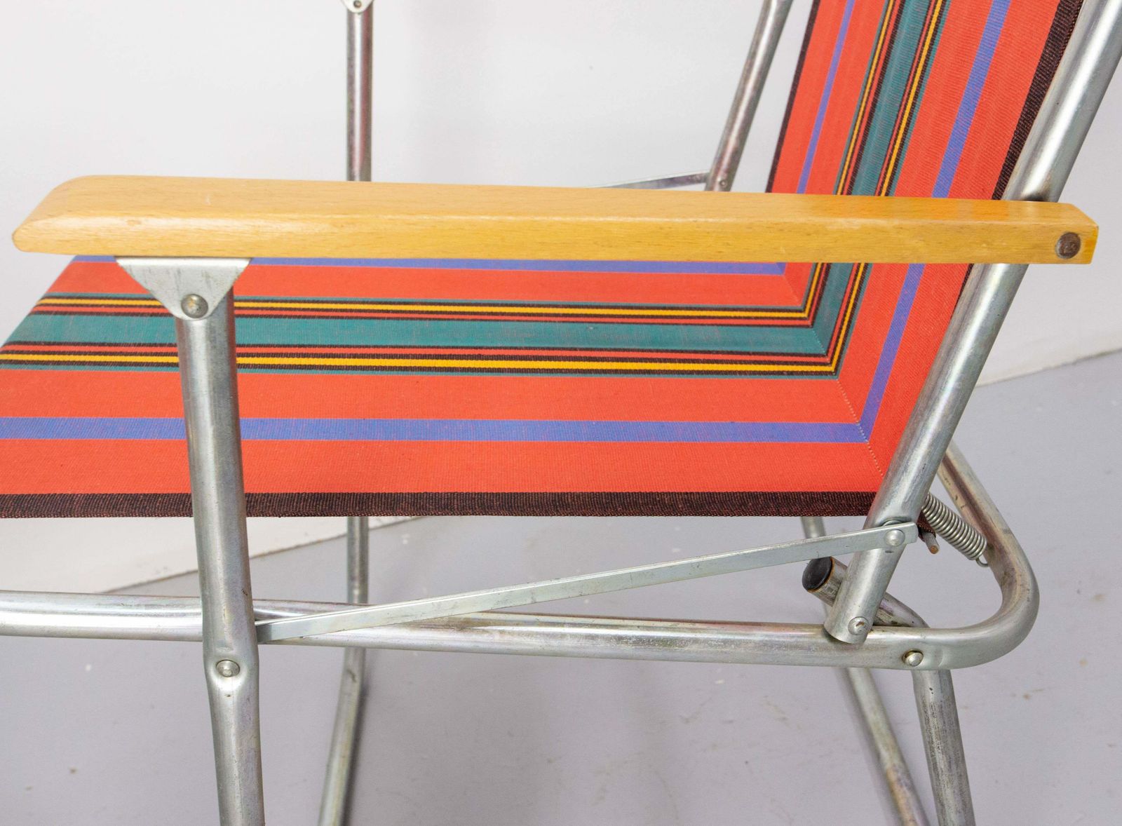 French Set Folding Camping Four Chairs And Table Patio Garden Mid Century photo furniture