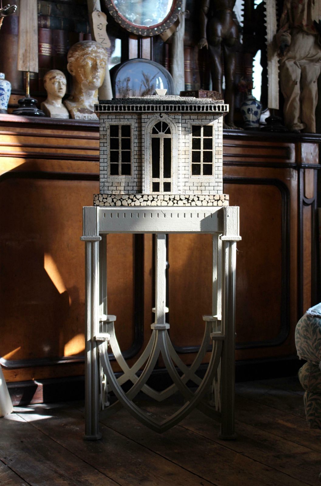 Eggshell Lacquered Box & Cover In The Form Of A House By Artist Thierry Voeltzel photo for sale