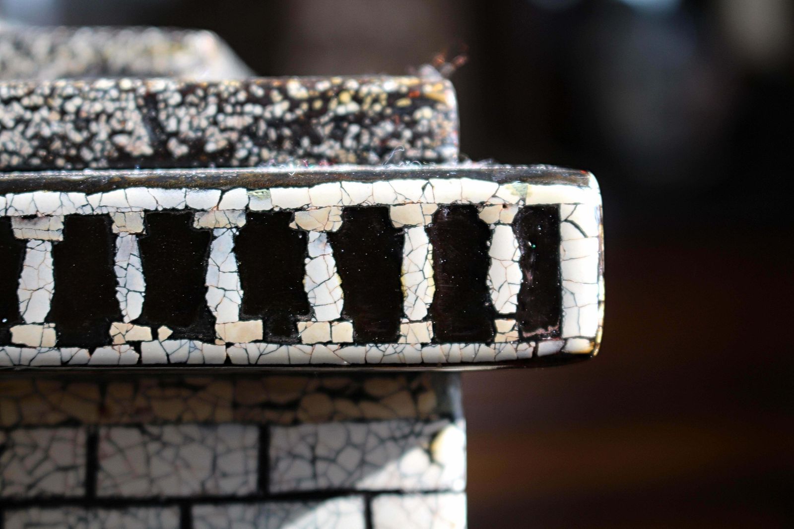 photo for sale Eggshell Lacquered Box & Cover In The Form Of A House By Artist Thierry Voeltzel
