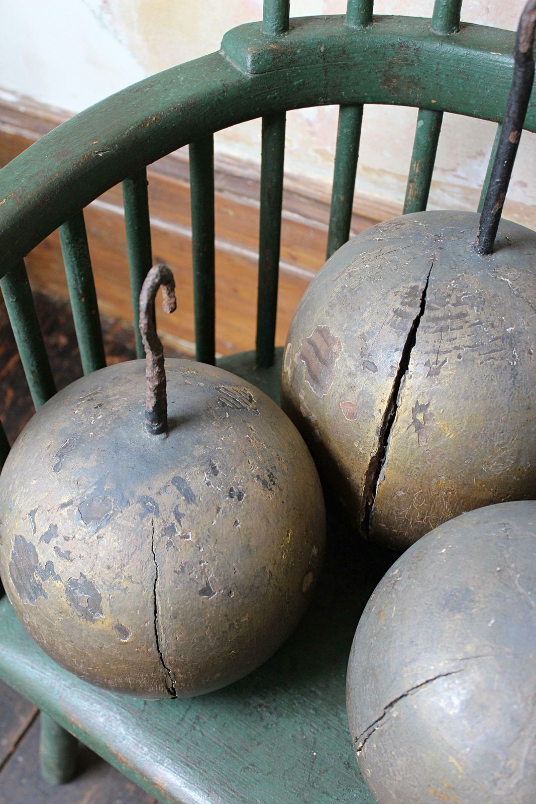 Impressive Huge 19th Century Pawnbroker Folk Art Sign With Three Spheres Symbol photo furniture