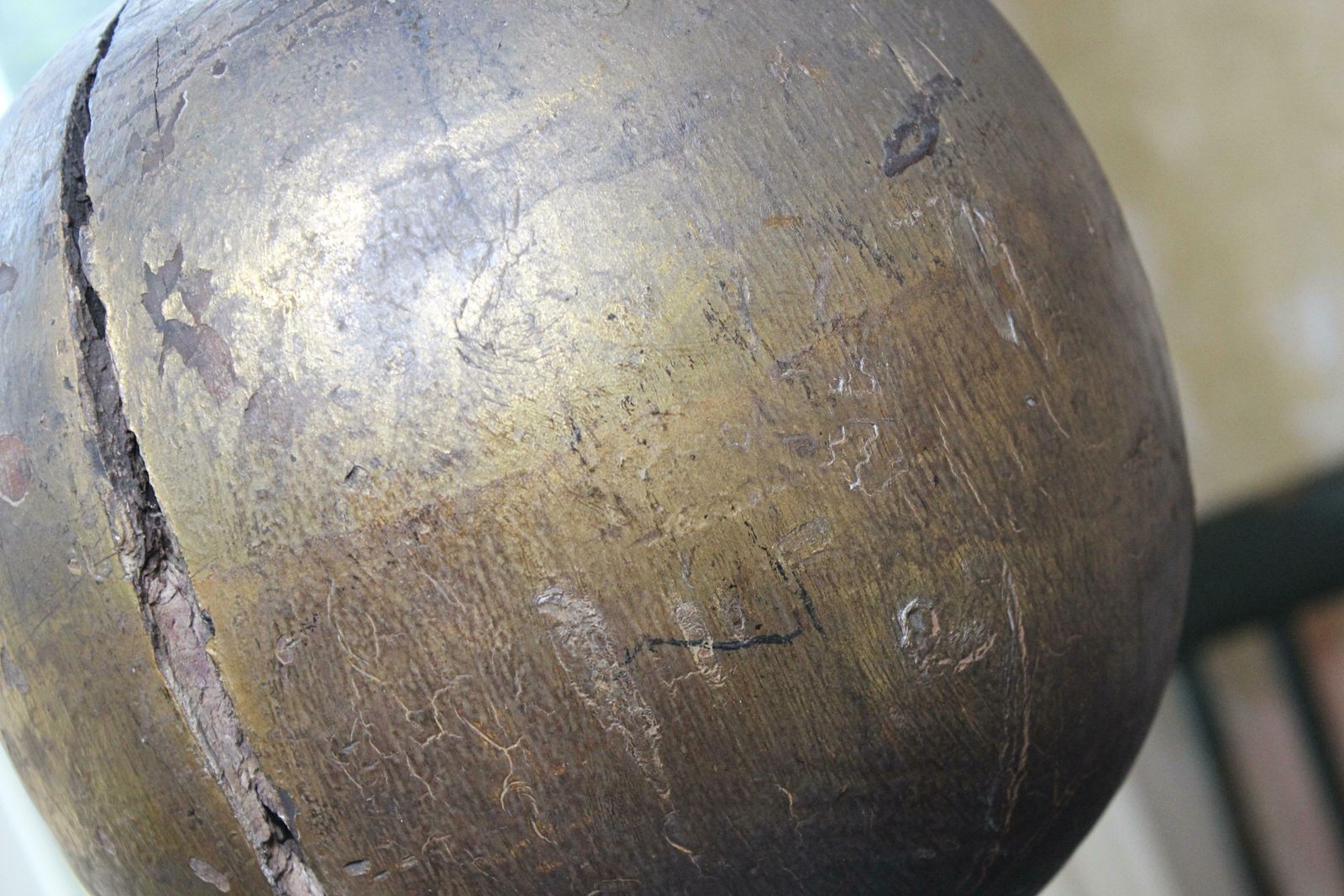 photo for sale Impressive Huge 19th Century Pawnbroker Folk Art Sign With Three Spheres Symbol