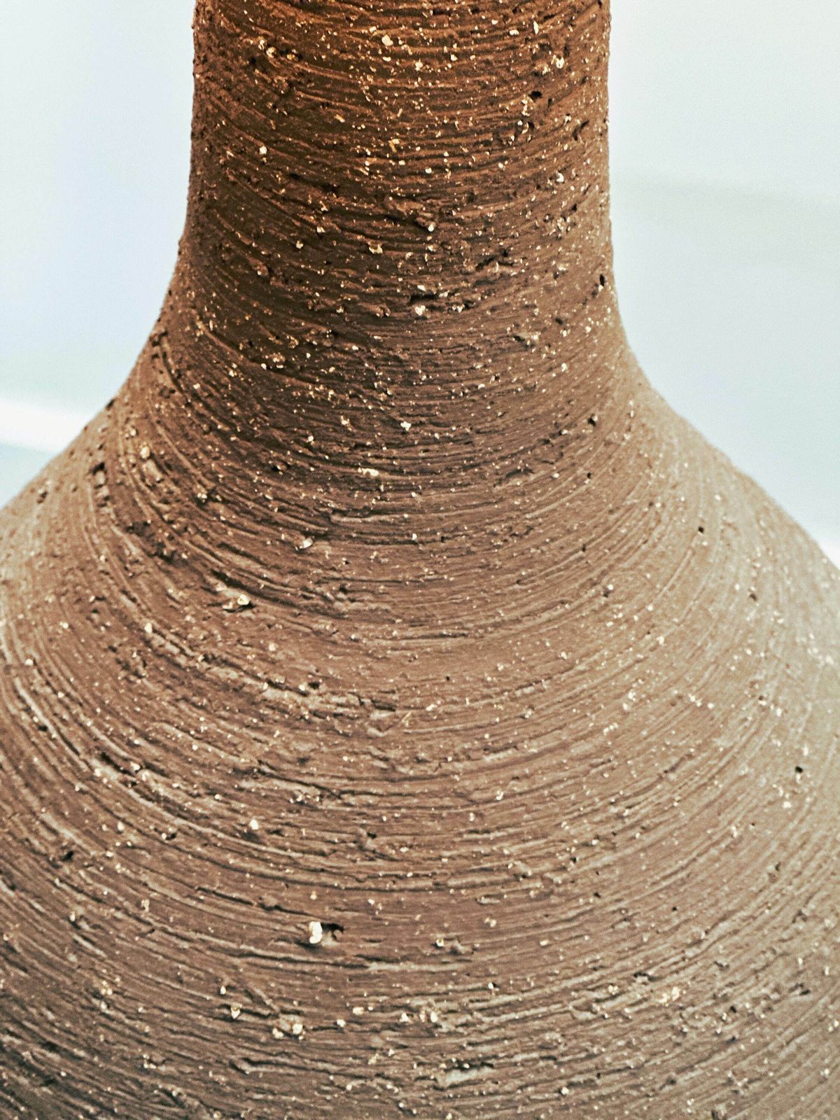 Vintage Xl Ceramic Floor Lamp With Textured Wool Shade, 1970s. France photo for sale