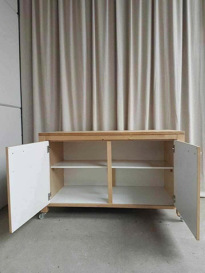 photo furniture Vtg Mid Century Modernist Style Ikea Varde Sideboard Kitchen Cupboard