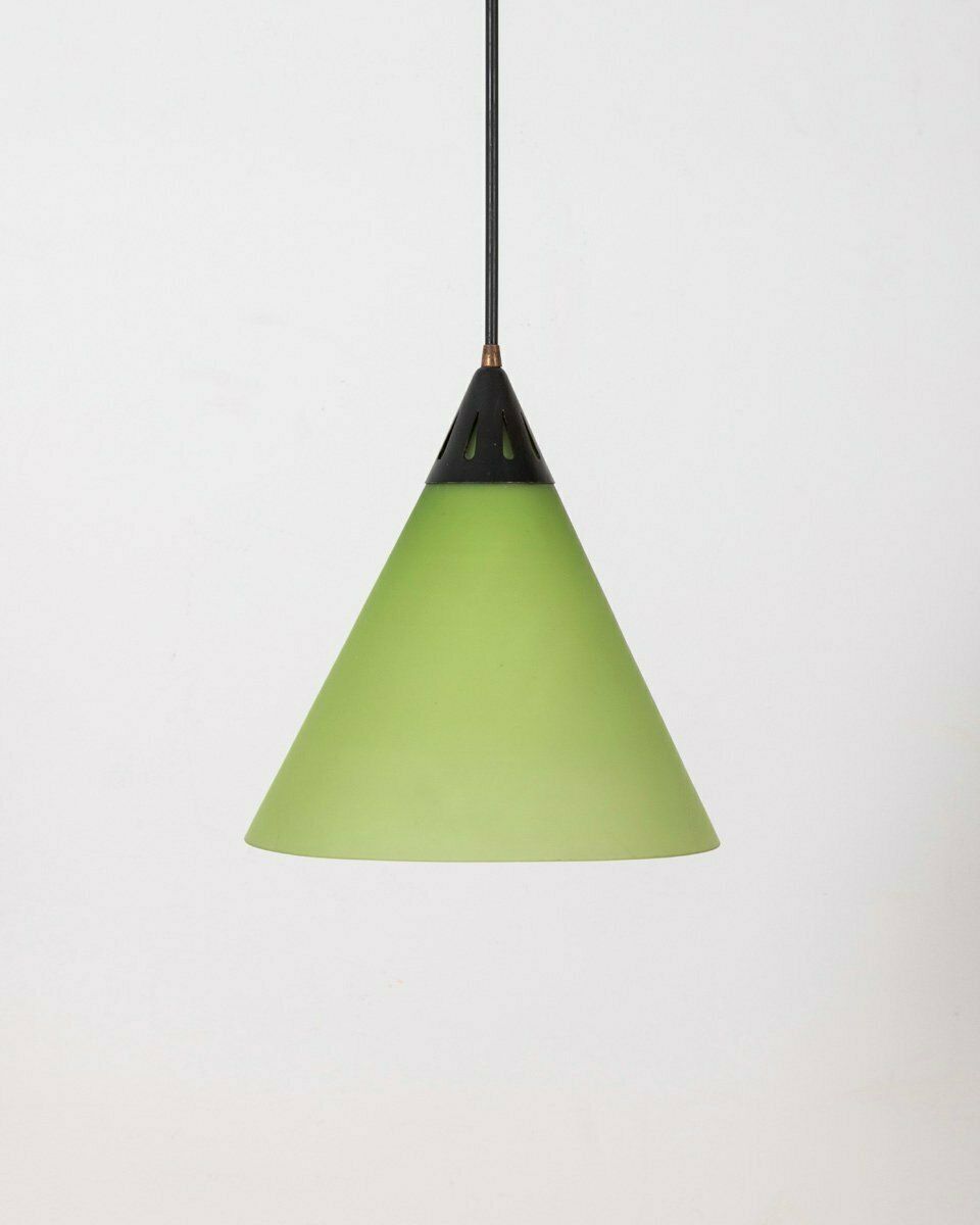 Vintage Italian Chandelier In Green Glass, 1960s photo furniture