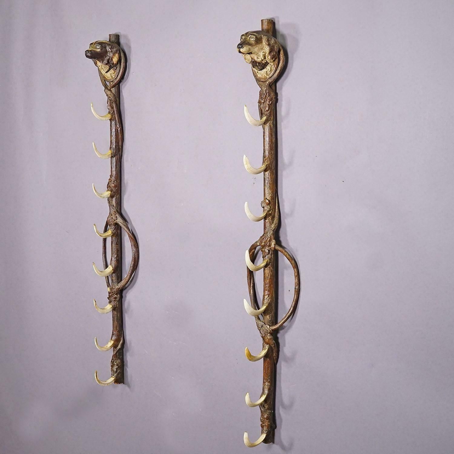 A Pair Antique Black Forest Gun Holders, Austria Late 19th Century photo Home Decor