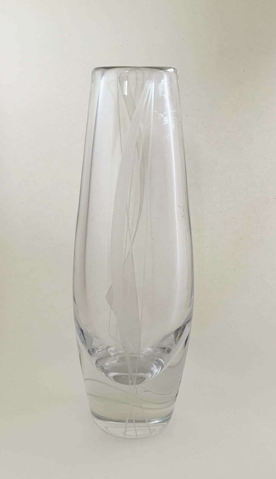 Scandinavian Mid Century Sail Vase By Orrefors Designed By Sven Palmqvist photo for sale